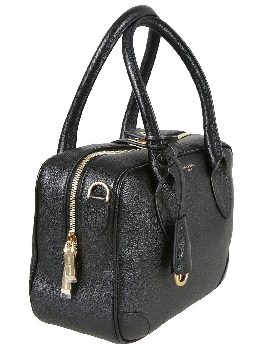 Golden Goose Structured Pebbled Leather Handbag With Gold-Tone Hardware