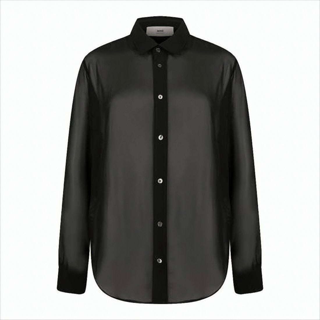 Ami Paris Translucent Long-Sleeved Shirt With Classic Collar