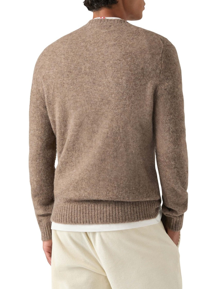 Mc2 Saint Barth Regent Alpaca Blend Crewneck Sweater With Ribbed Details