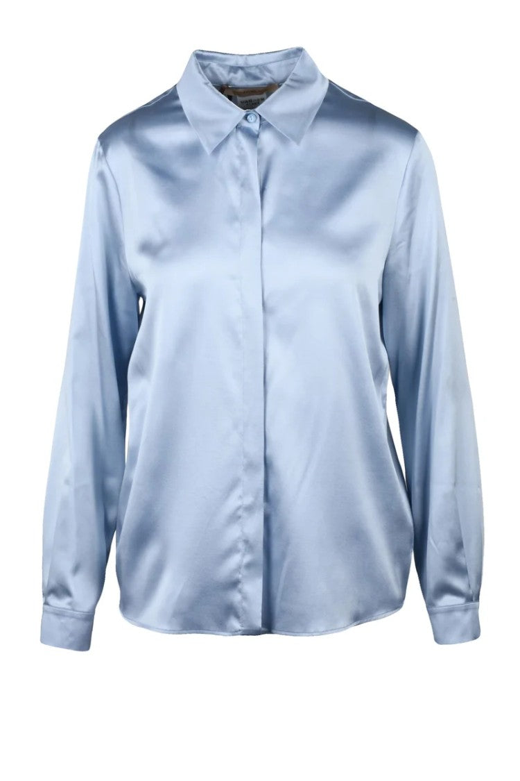 Pennyblack Light Blue Vittoria Silk Elastane Shirt