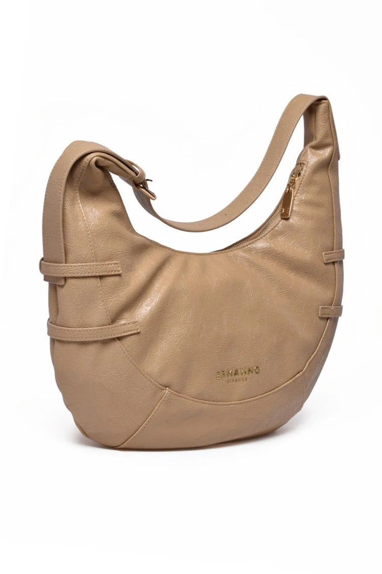 Ermanno Firenze Teal Hobo Bag Medium - Beige
