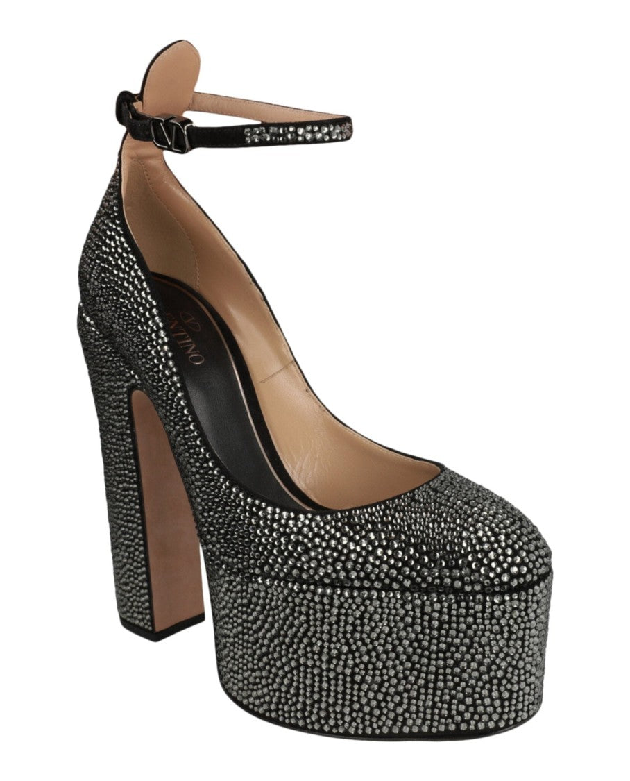 Valentino Tan-Go Crystal Embellished Platform Pumps
