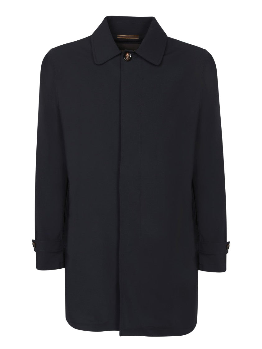 Moorer Three-Quarter Coat With Classic Collar