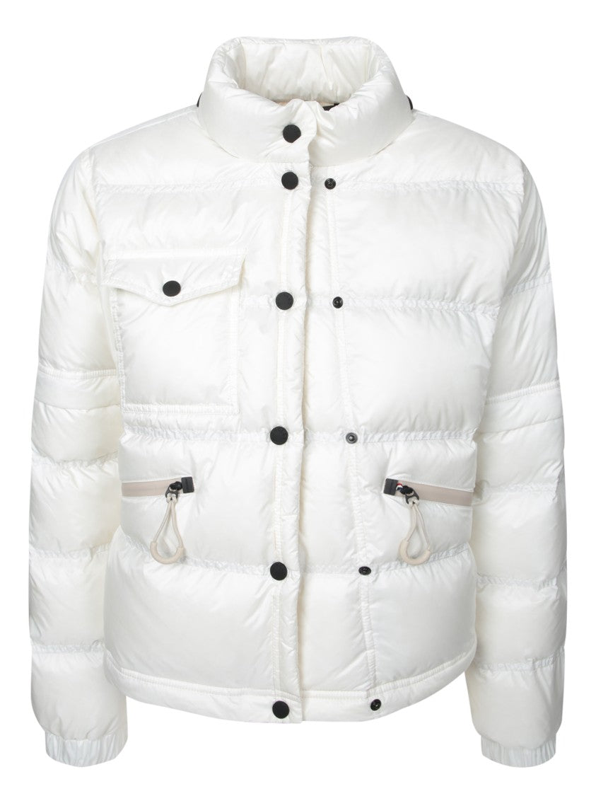 Moncler Grenoble High-Collared White Down Jacket