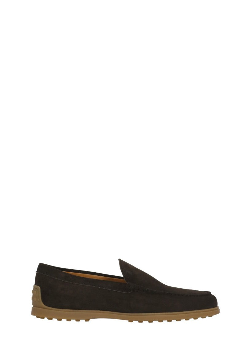 Tod's Brown Suede Leather Loafers