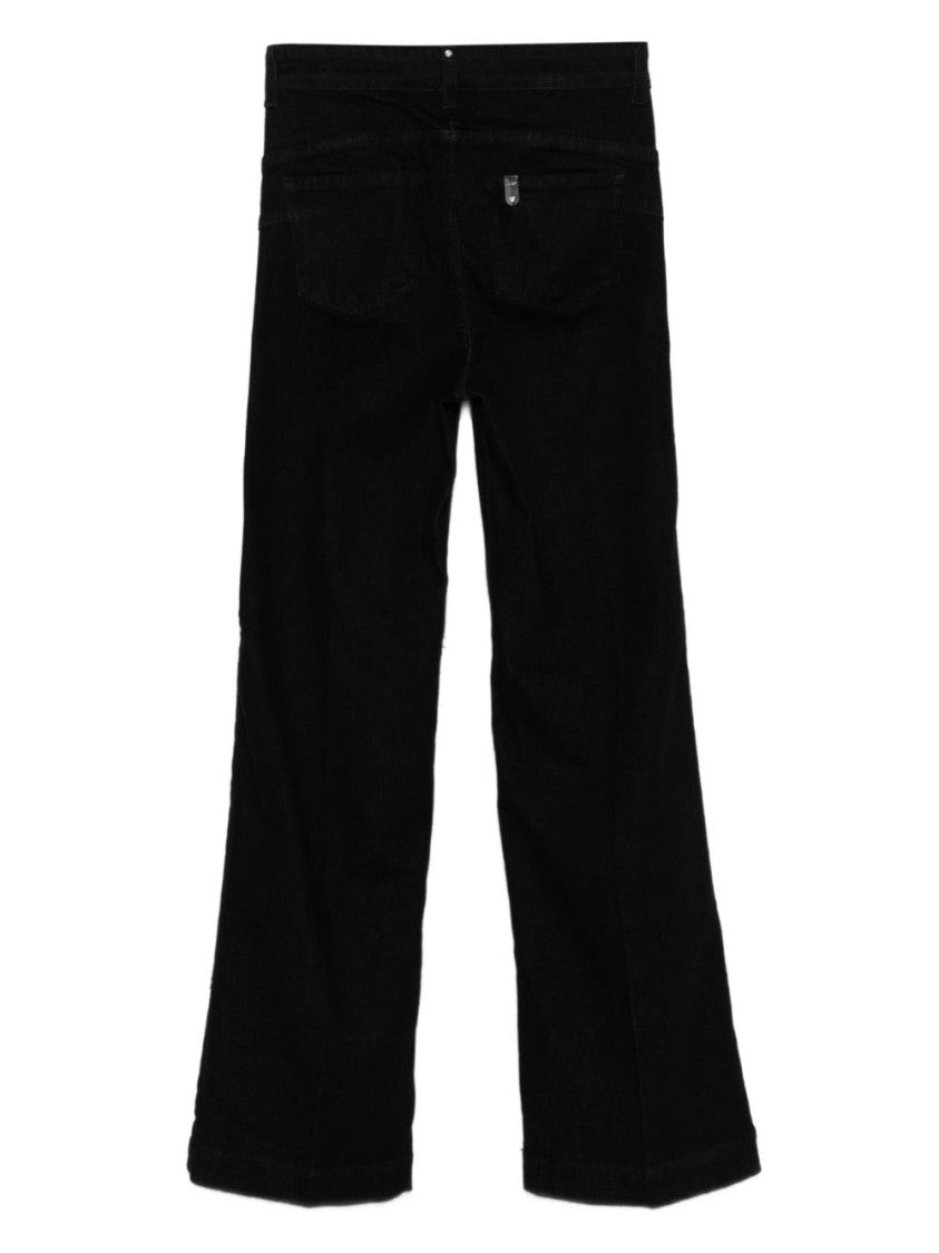 Liu Jo High-Waisted Straight-Leg Jeans With Decorative Buttons