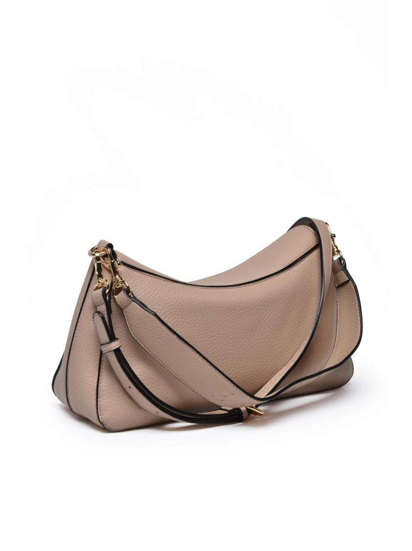 Ermanno Firenze Beige Polyurethane Hobo Shoulder Bag