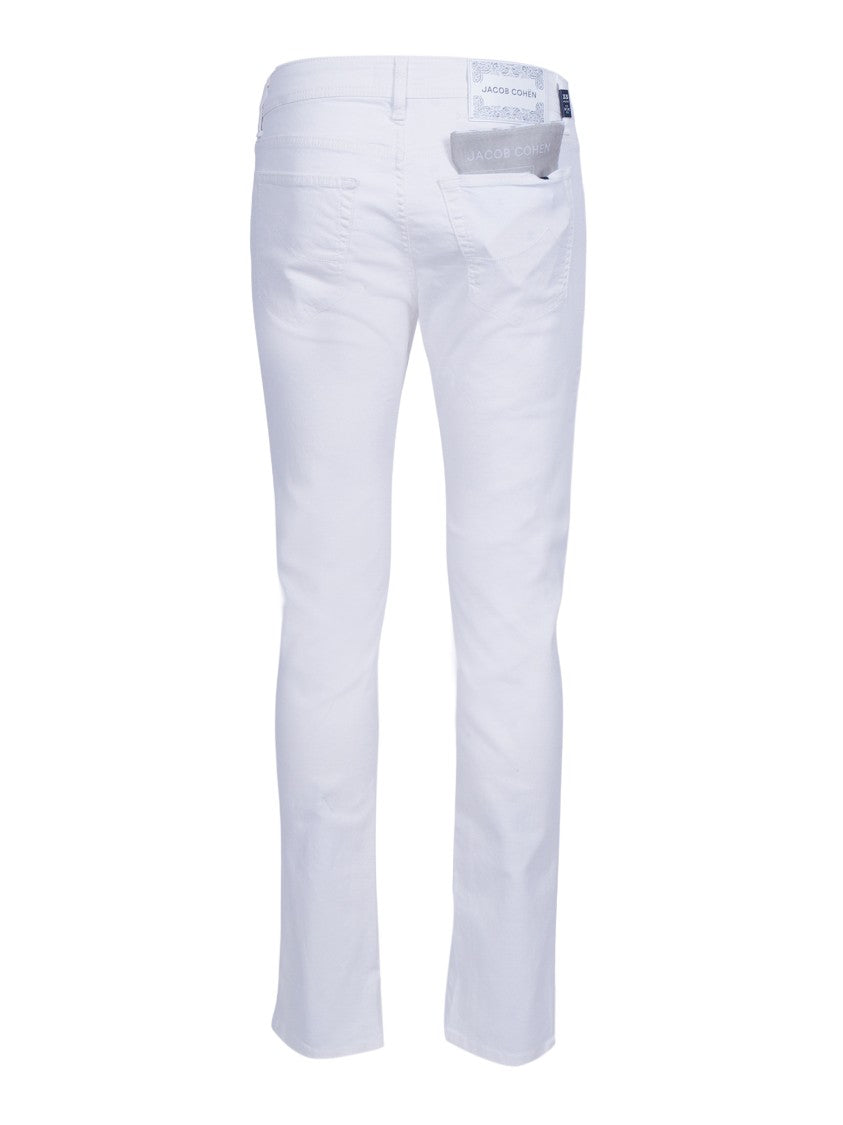Jacob Cohen White Nick Tapered Slim Straight-Leg Pants