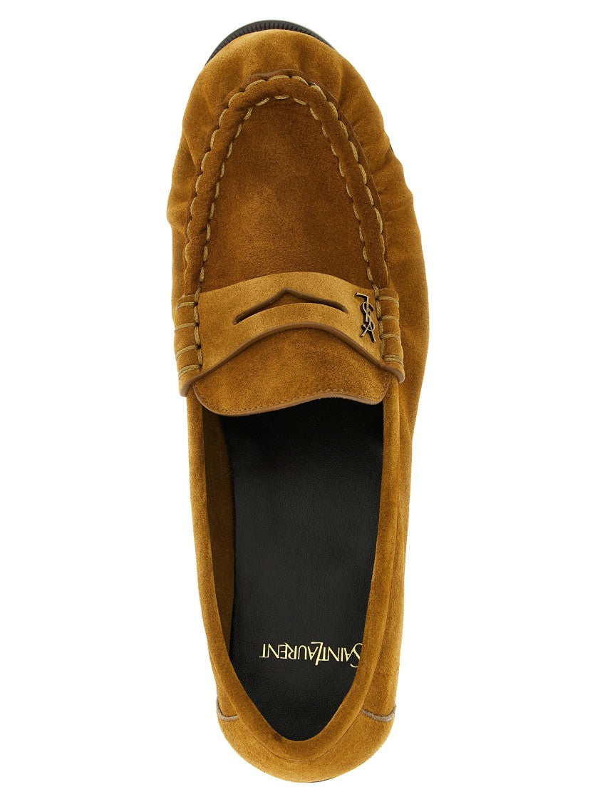 Saint Laurent 'Le Loafer' Suede Cassandra Loafers