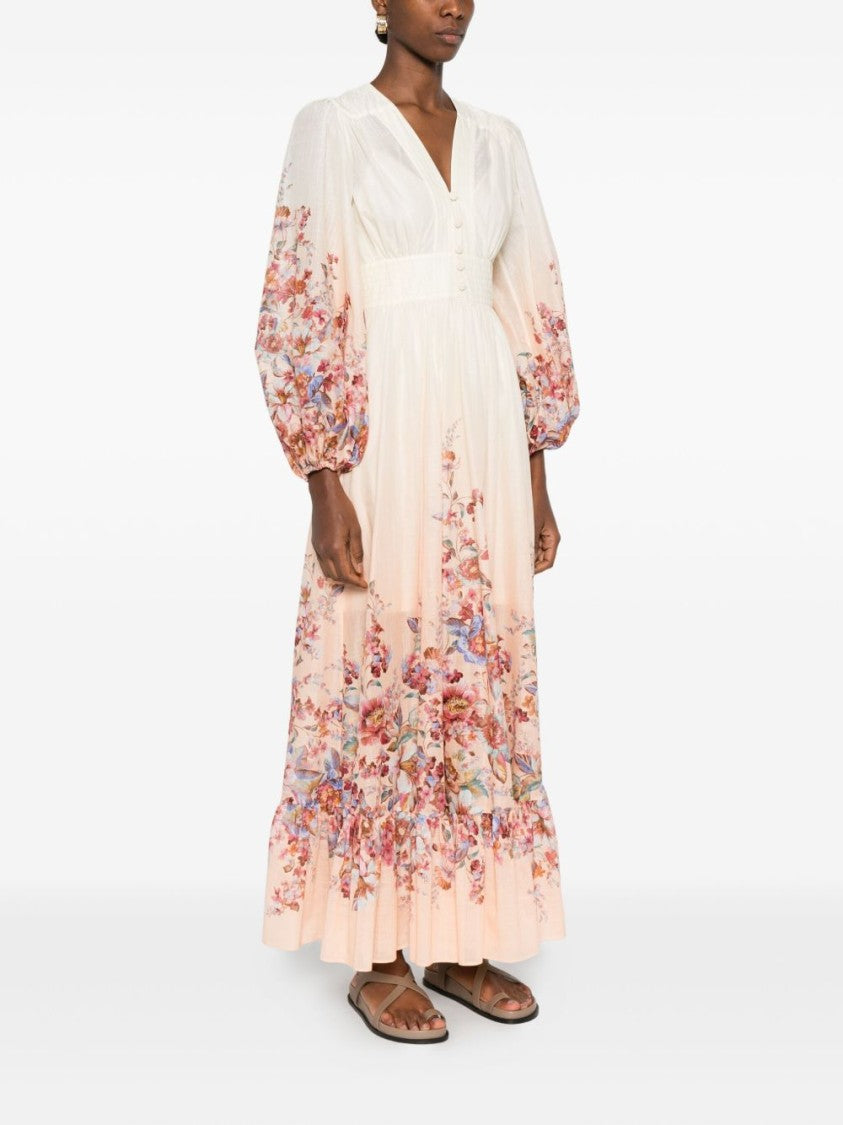 Zimmermann Flowing Maxi Dress With Deep V-Neckline