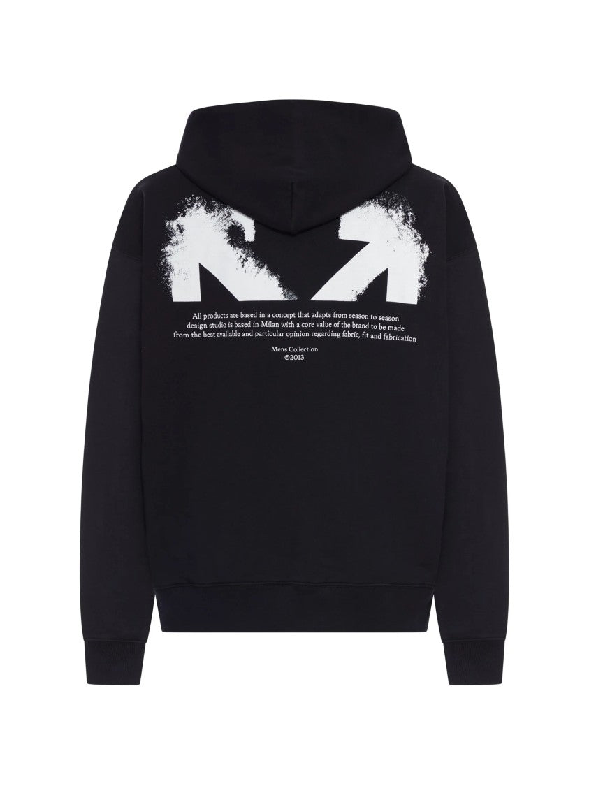 Off-White Black Half Arrows Graphic Cotton Hoodie