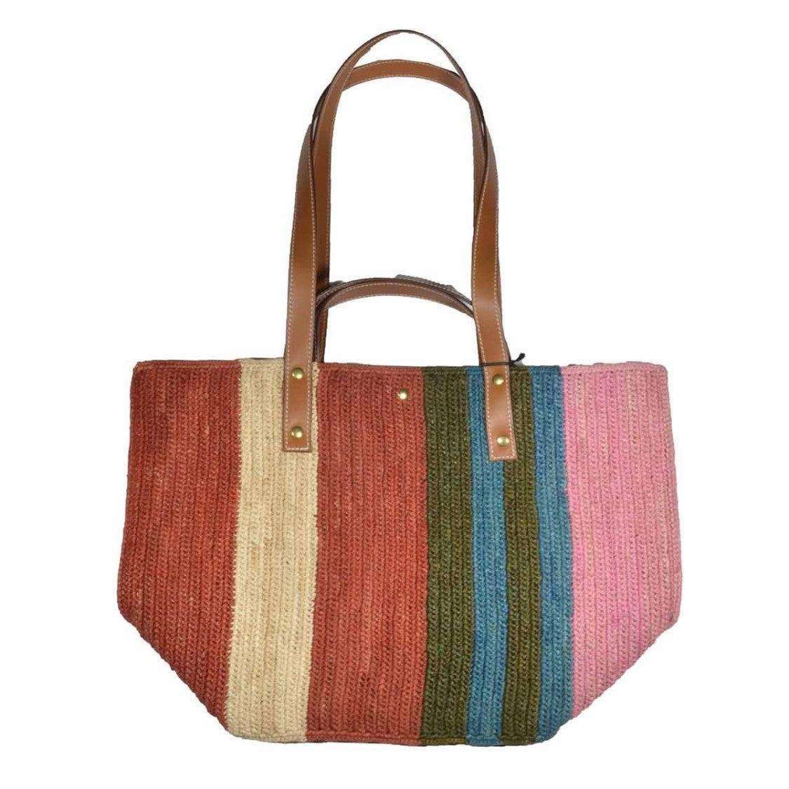 Colville Little Sister Shopping Bag In Multicolored Raffia