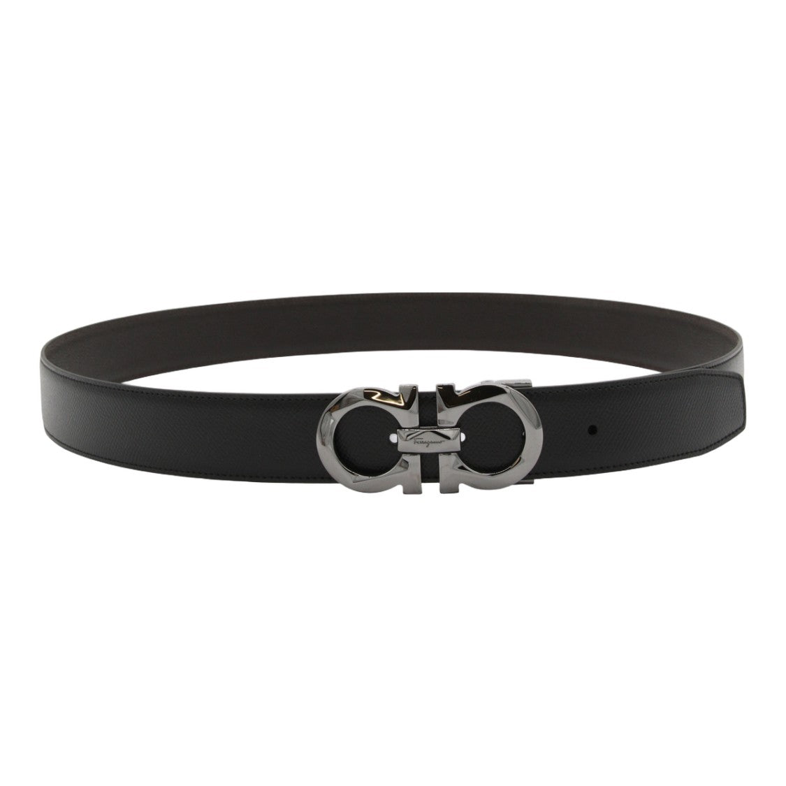 Ferragamo Sleek Black Leather Belt