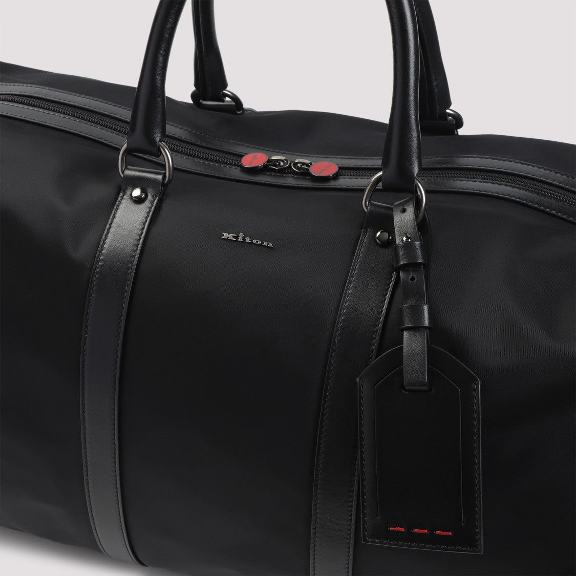 Kiton Black Polyamide Luggage Bag