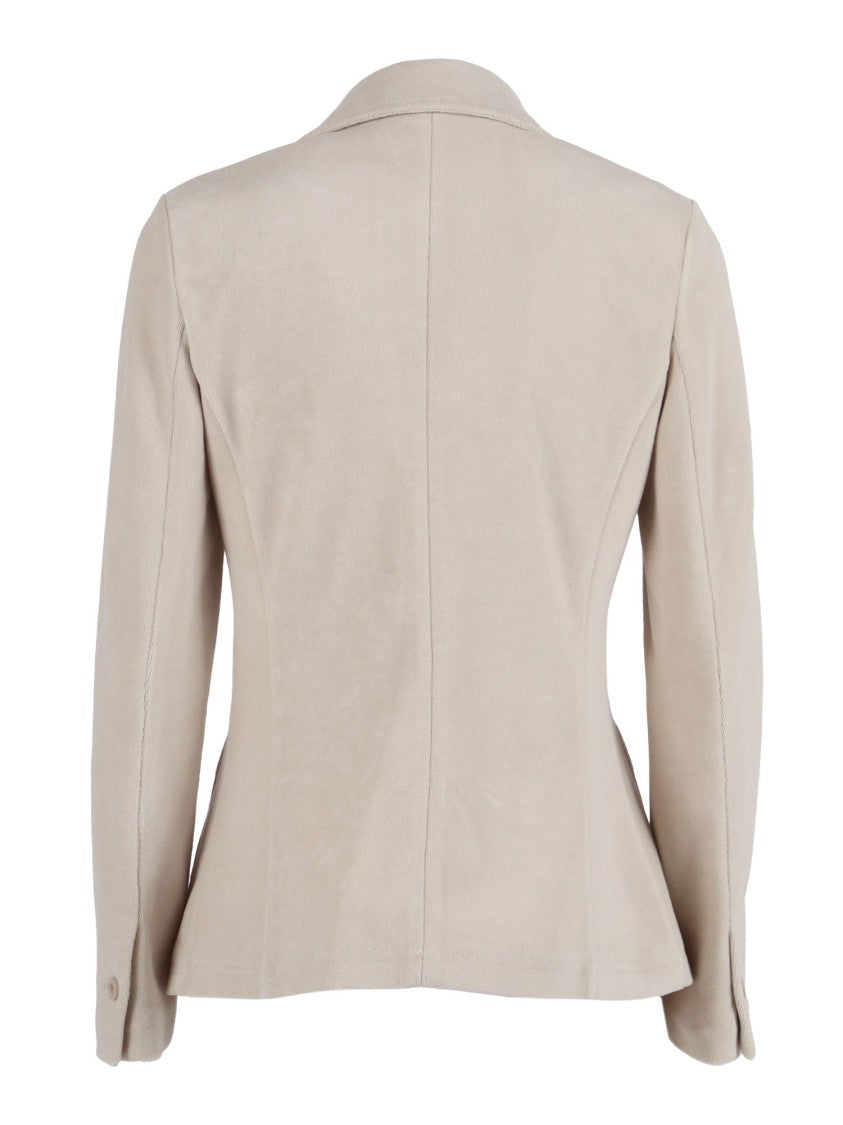 Circolo 1901 Tailored Slim Fit Jacket With Notched Lapel And Buttoned Cuffs