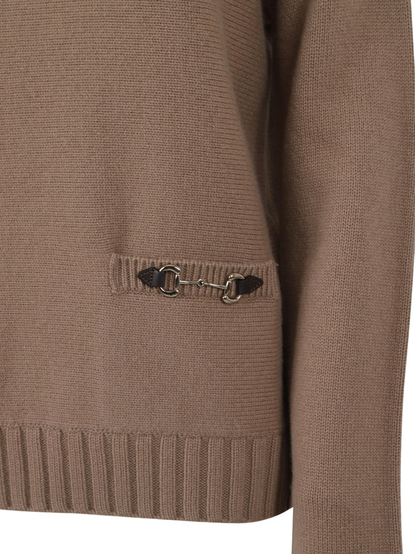 Gucci Knit Top With Horsebit Accents