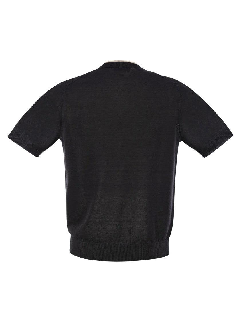 Peserico T-Shirt In Linen And Cotton Yarn