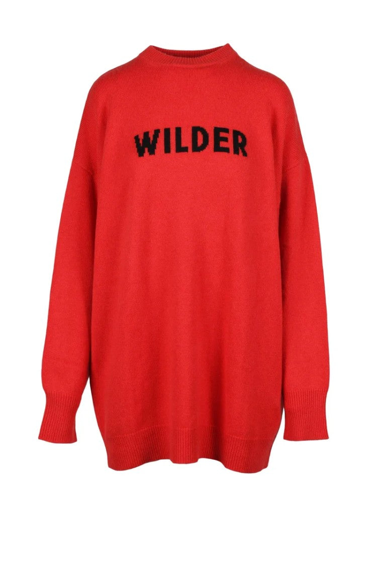 Sportmax Wool/Cashmere Dress Oversize - Red