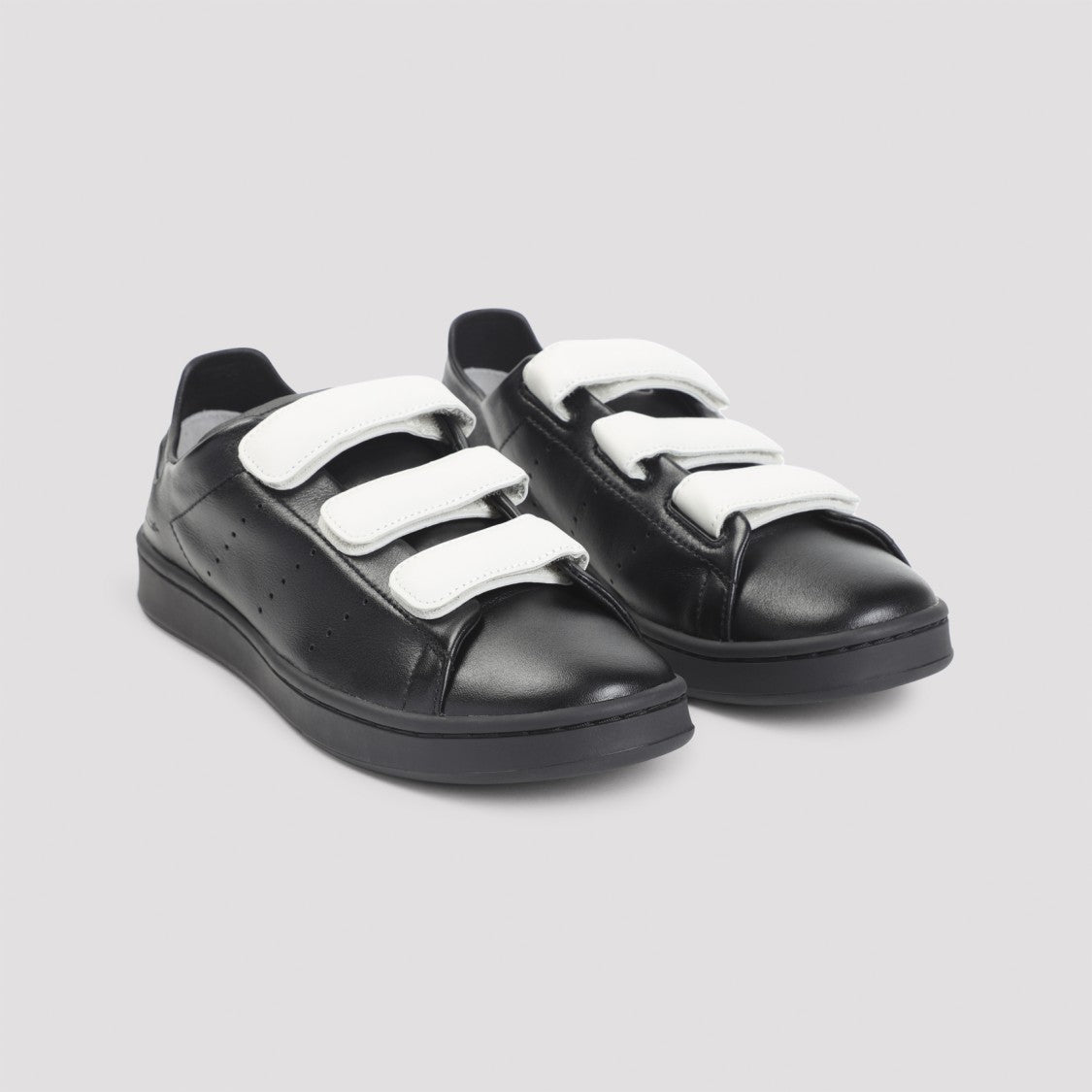 Y-3 Stan Smith Velcro Black Leather Sneakers
