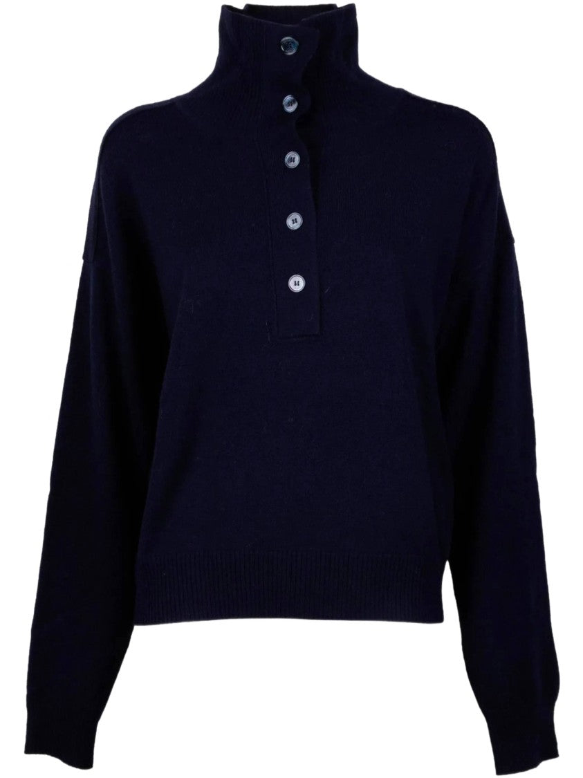 Seventy Venezia Dolcevita Con Bottoni Cropped High-Neck Sweater
