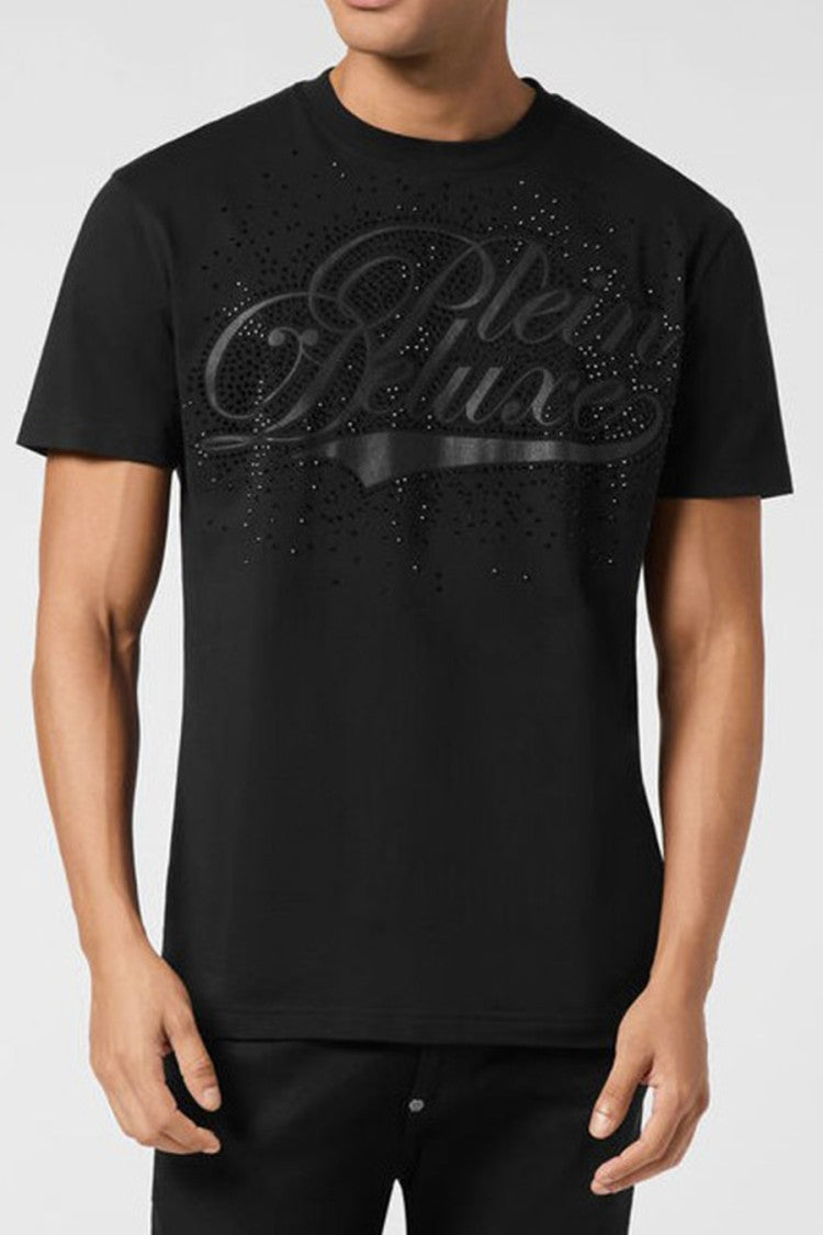 Philipp Plein Black Cotton Plein Deluxe Stones T-Shirt