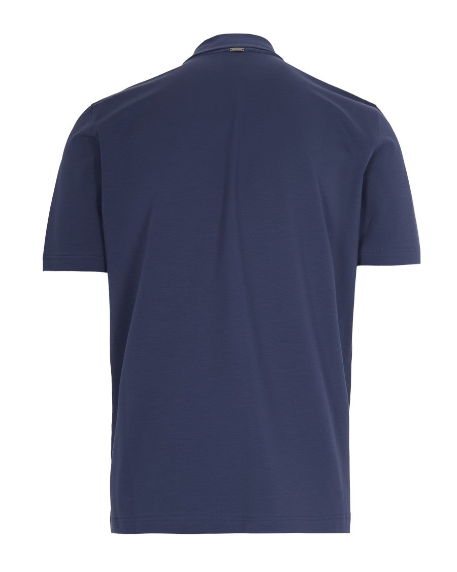Herno French Collar Stretch Jersey Polo Shirt