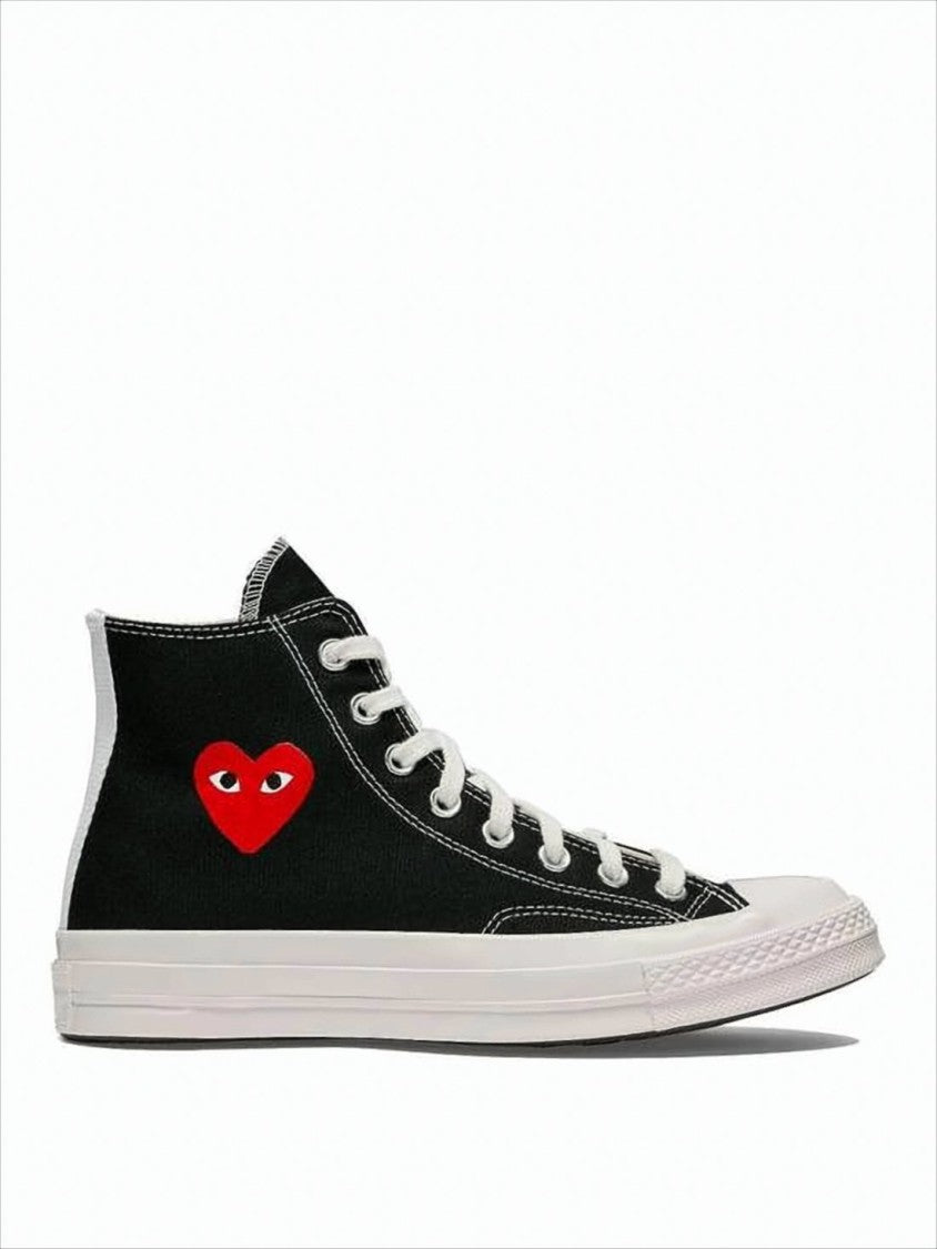 Comme Des Garçons High-Top Sneakers With Canvas Upper