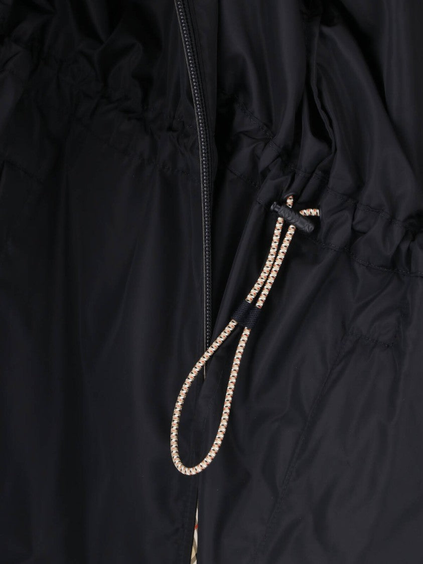 Burberry Black Blackpool Check Detail Parka