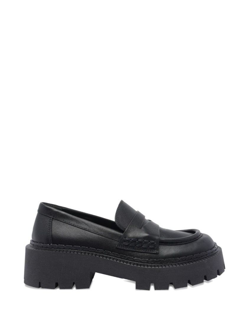 Vic Matié Platform Loafers In Black Leather