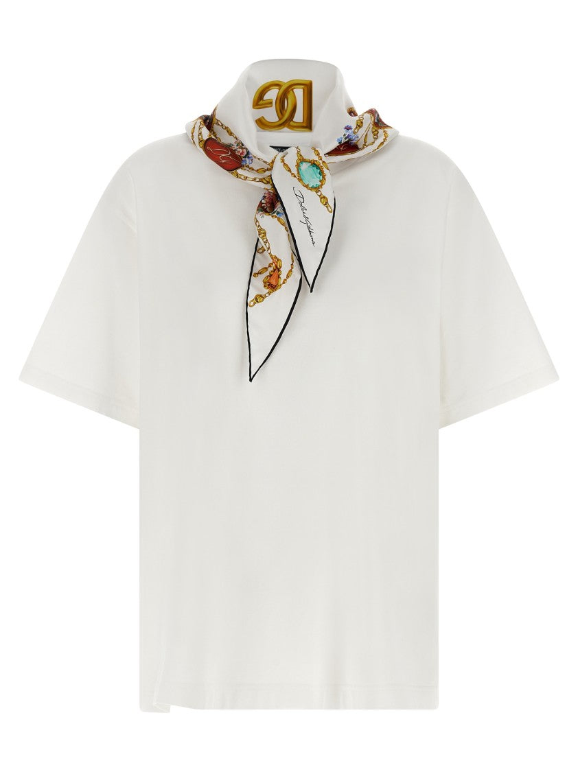 Dolce & Gabbana T-Shirt With Scarf