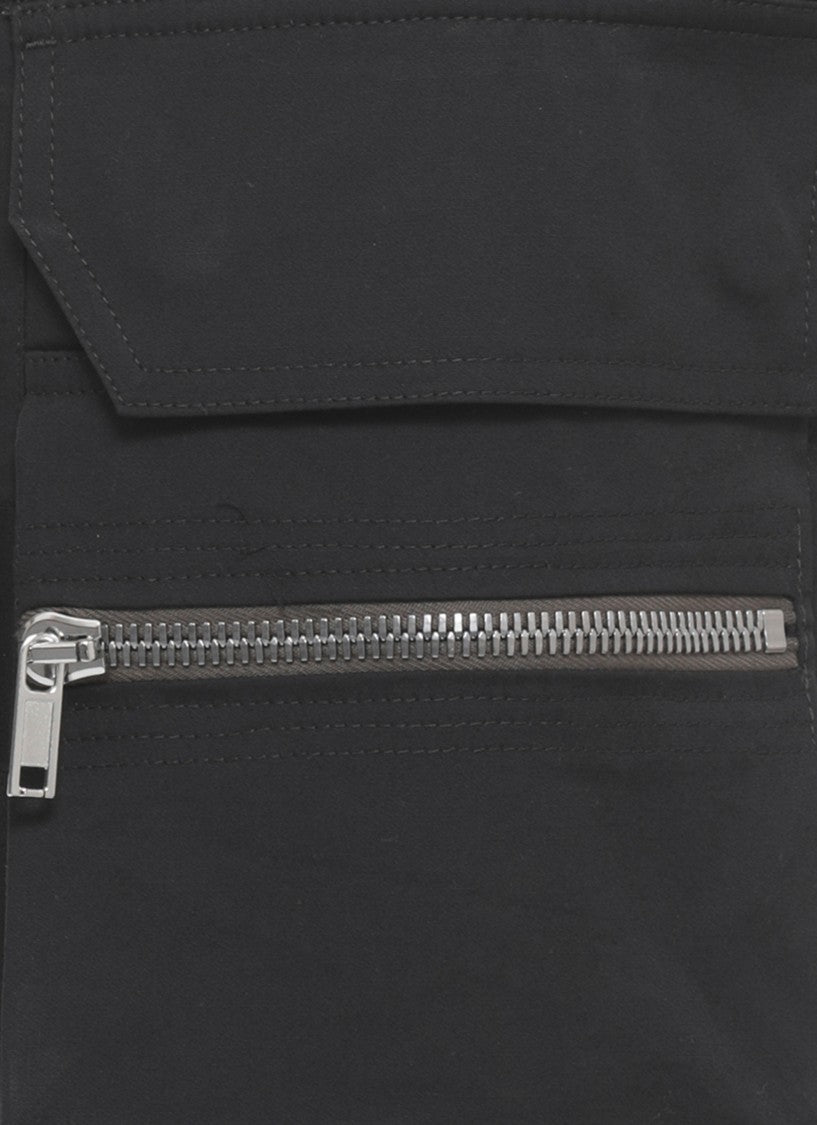 Rick Owens Black Mastodon Cotton Cargo Pants
