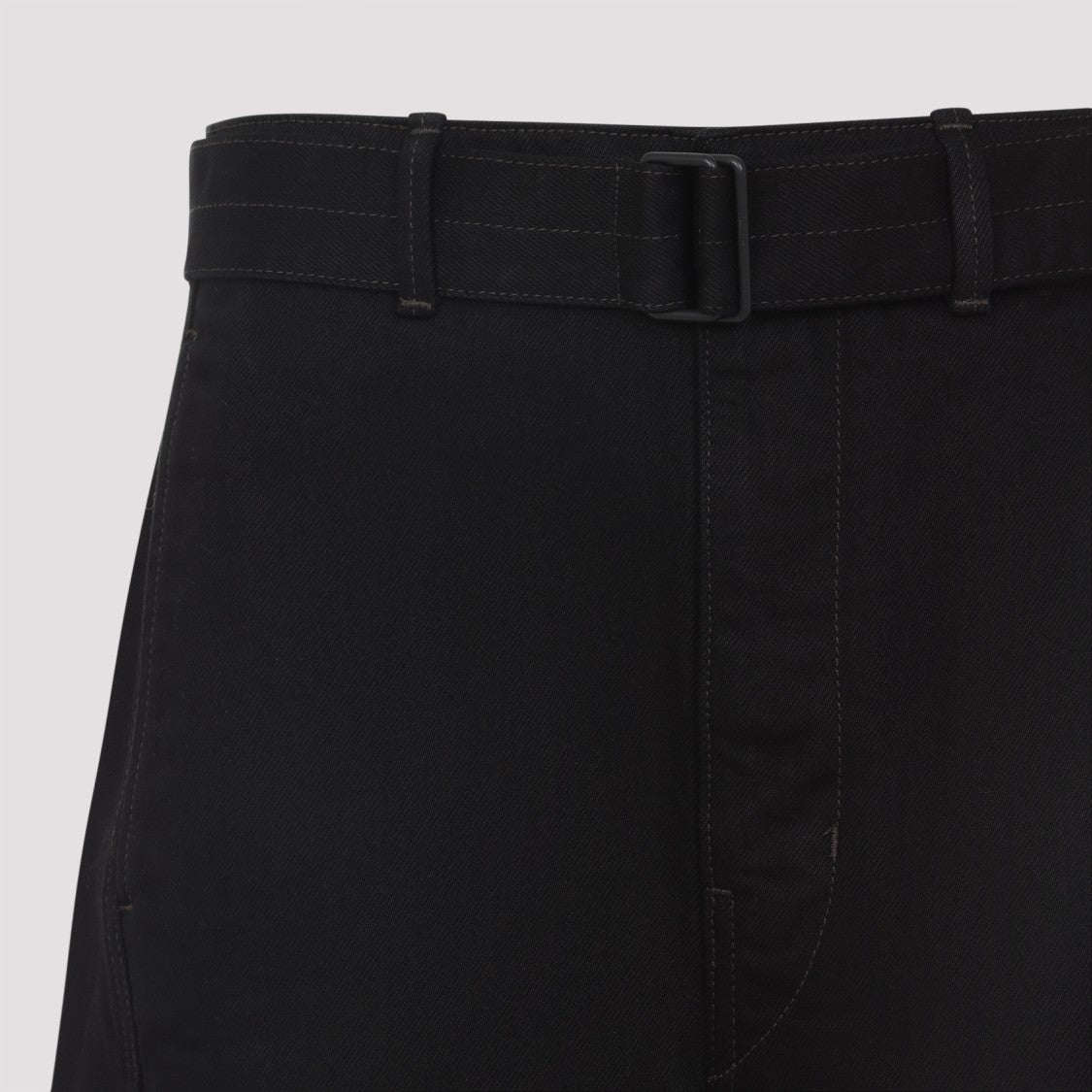 Lemaire High-Waisted Wide-Leg Black Trousers With Tailored Belt