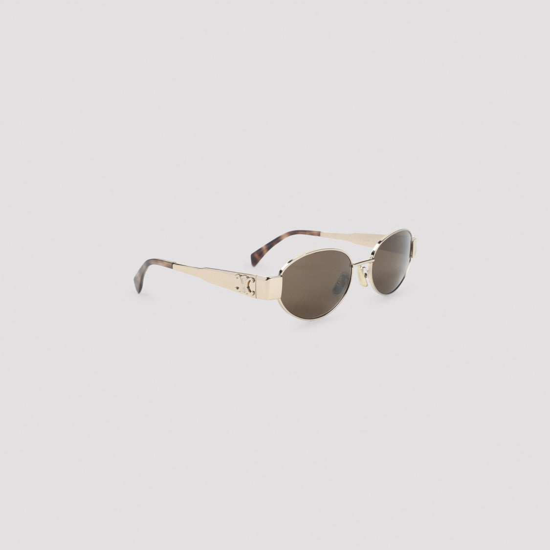 Celine Oval Sunglasses With Golden Metal Frame