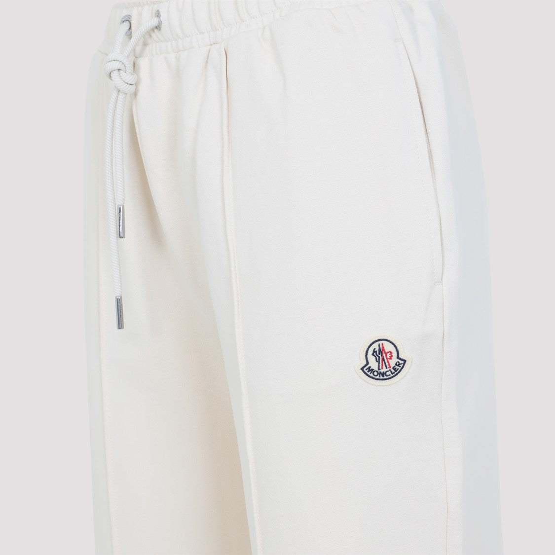 Moncler Relaxed Fit Cotton Trousers With Drawstring Waistband
