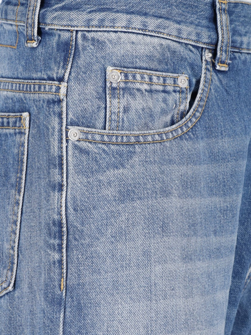 Berner Kuhl Blue Straight Denim Cotton Five-Pocket Jeans