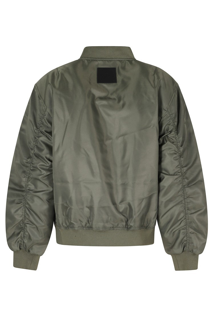 Anine Bing Leon V-Neck Ribbed Hem Bomber Jacket