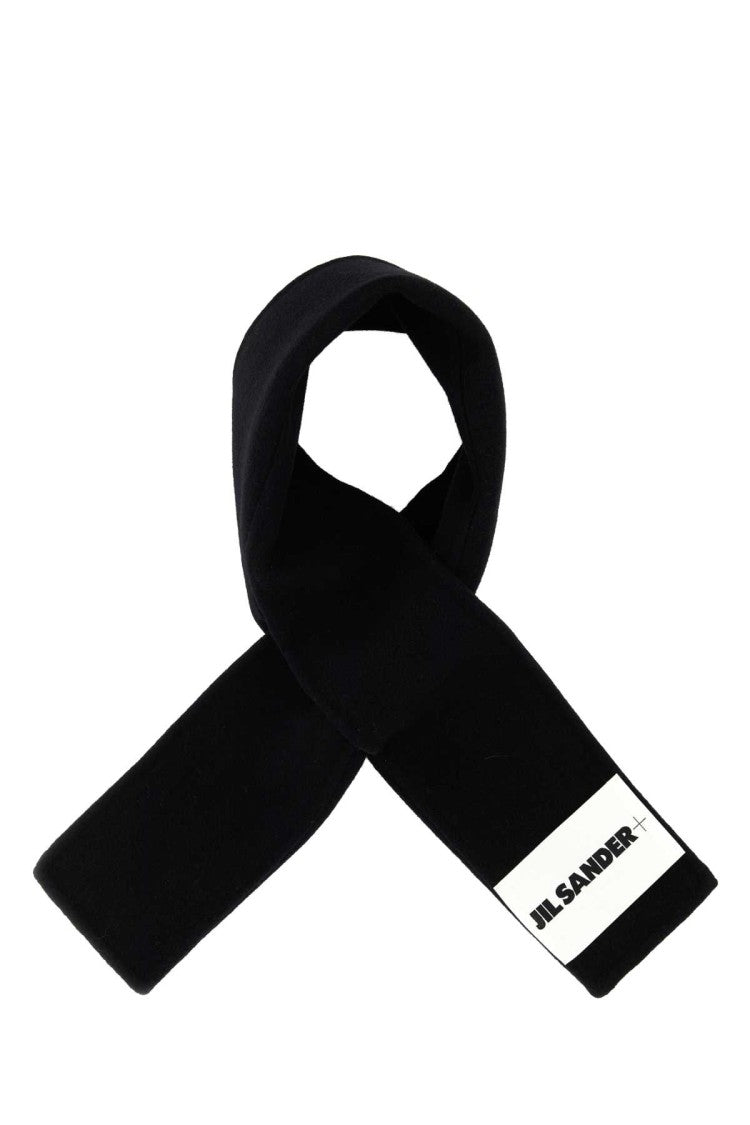 Jil Sander Black Wool Scarf