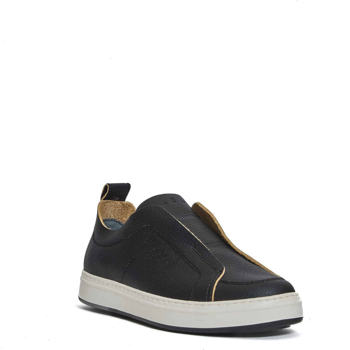 Hogan Black Leather Sneakers With Design