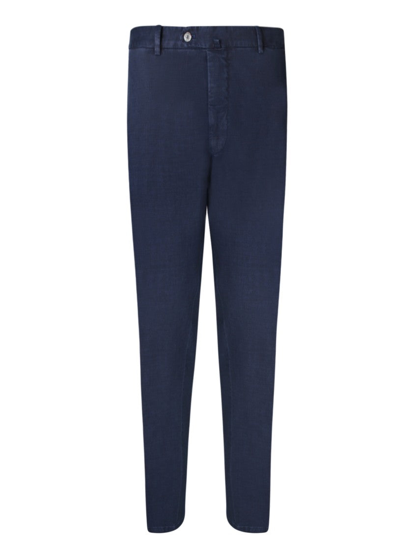 Dell'oglio Tailored Blue Trousers With Lightweight Fabric