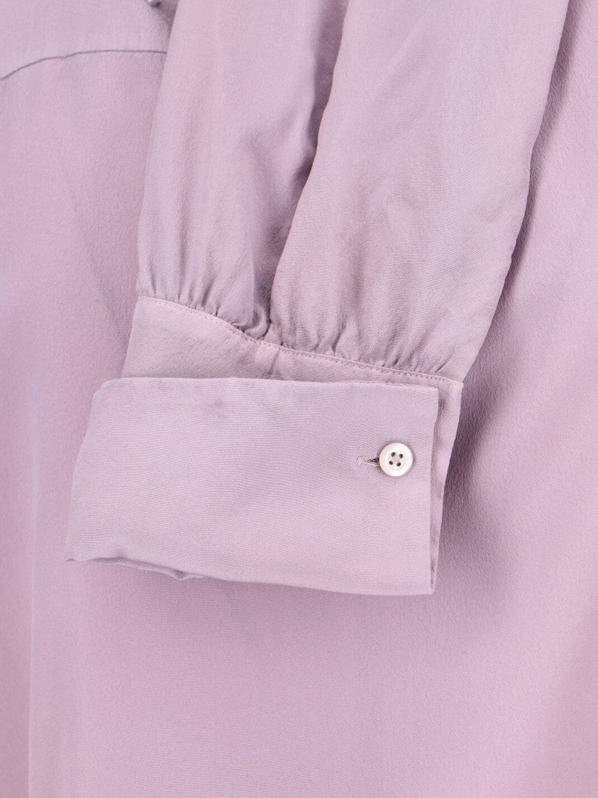 Maison Margiela Tailored Pink Shirt With Classic Collar And Button-Down Front