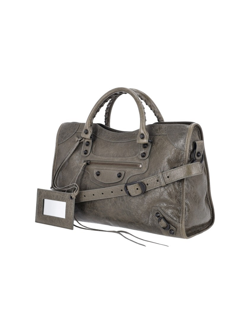 Balenciaga Green Le City Medium Lambskin Handbag