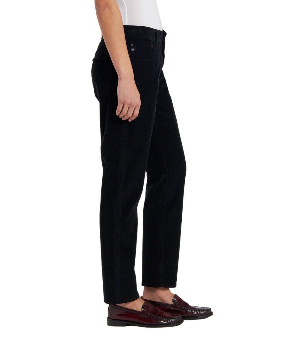 Ag Slightly Slouchy Black Slim Jeans With Classic Five-Pocket Design