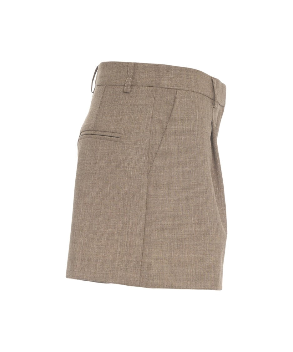 Ottod'ame Bermuda Shorts With Front Pleats And Structured Fit