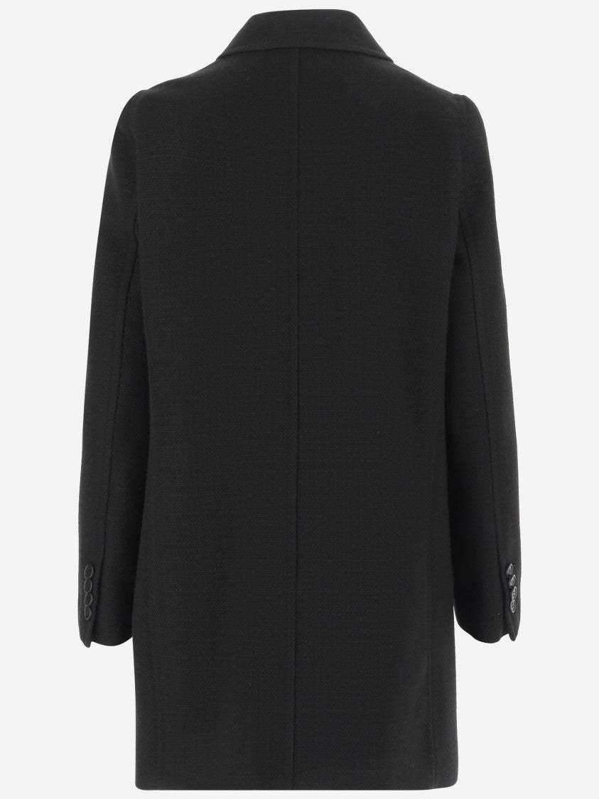 F.It Viscose Blend Single-Breasted Coat