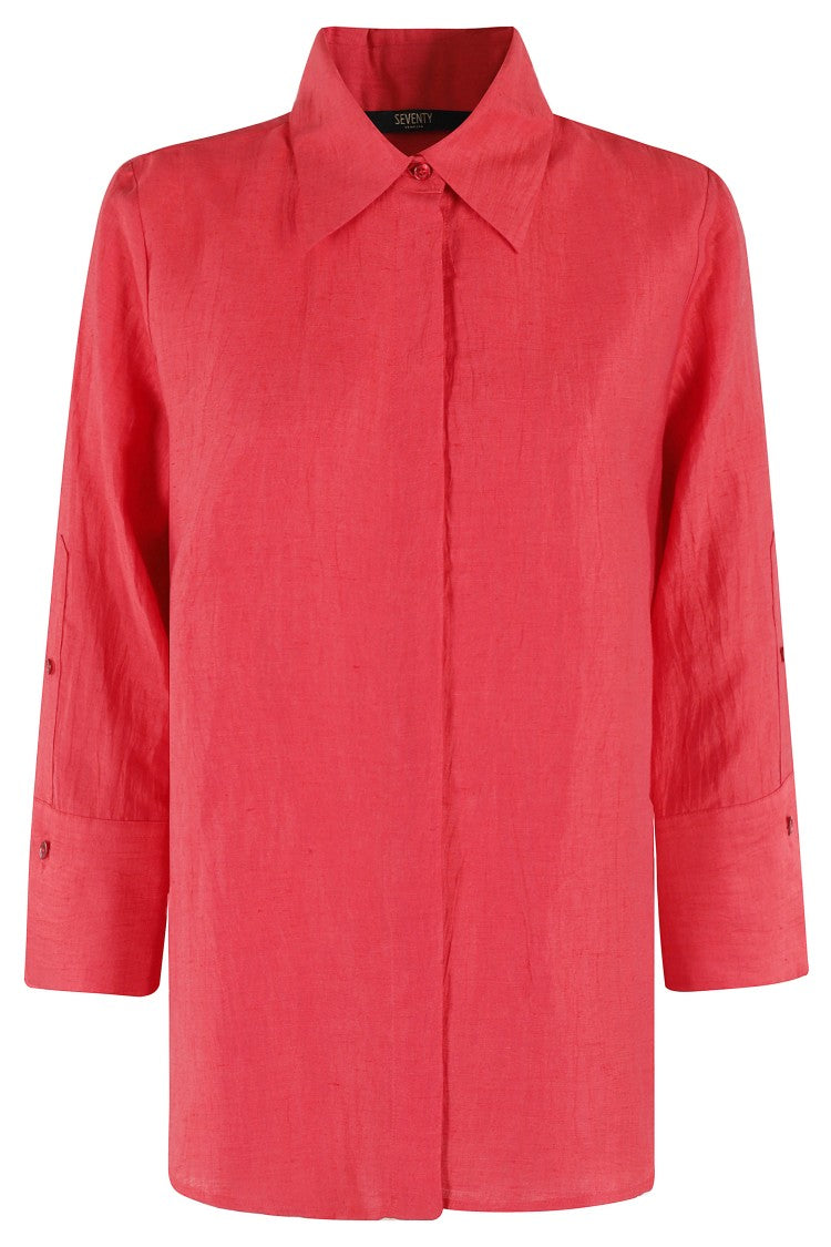 Seventy Crinkle Crinkle Linen Blend Shirt