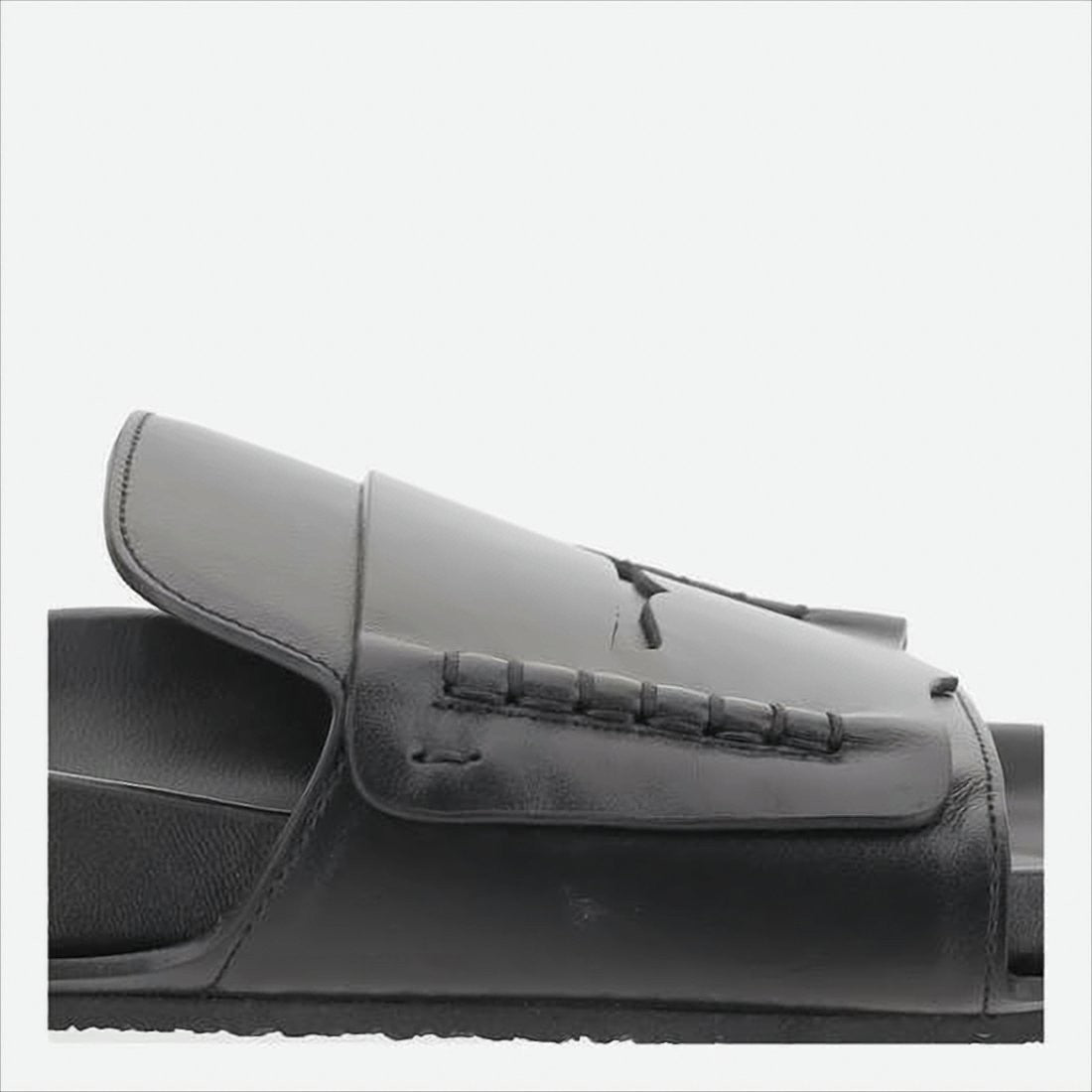 Jacquemus Minimalist Black Slip-On Mules With Contoured Footbed