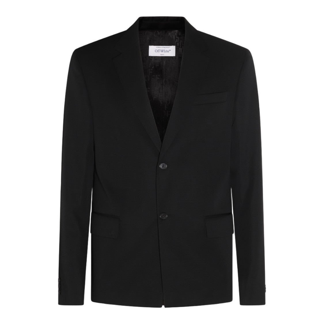 Off-White Tailored Black Jacket With Classic Two-Button Closure