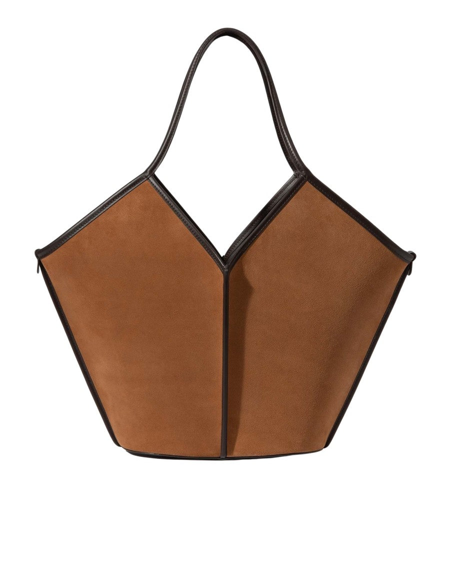 Hereu Calella Suede Tote Bag With Geometric Design