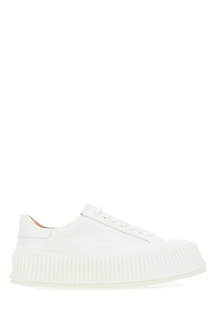 Jil Sander White Leather And Rubber Sneakers