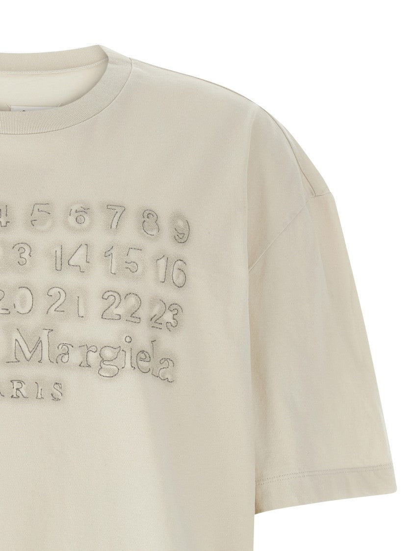 Maison Margiela Oversized Crewneck T-Shirt With Unique Numerical Logo Print
